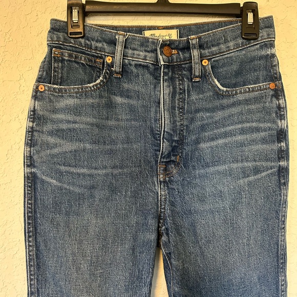 Classic Madewell High Rise Stovepipe Blue Jeans Size 28 - Picture 3 of 9